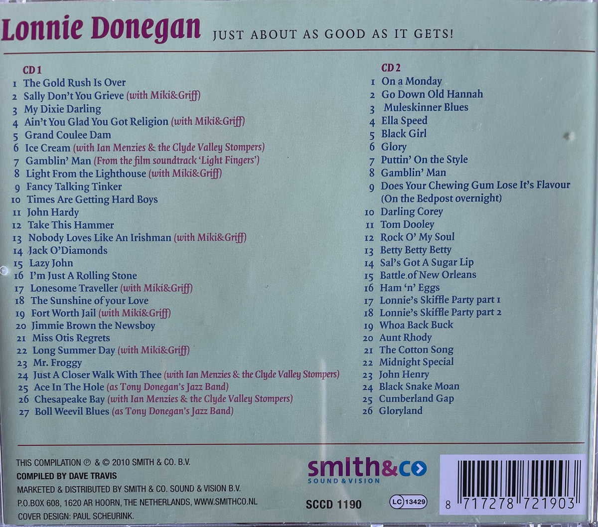 CD - Lonnie Donegan - Just About As Good As It Gets! Vol. 2