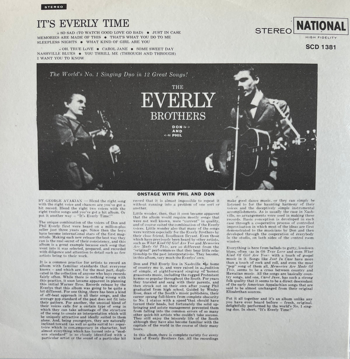 CD - Everly Brothers - It's Everly Time!