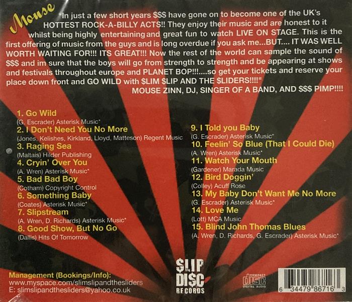 CD - Slim Slip And The Sliders - Go Wild!