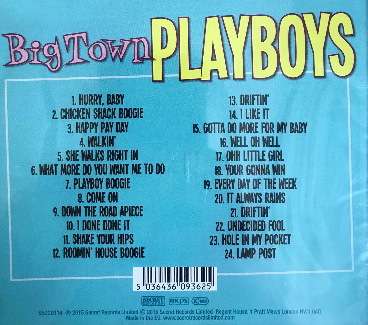 CD - Big Town Playboys - Hole In My Pocket