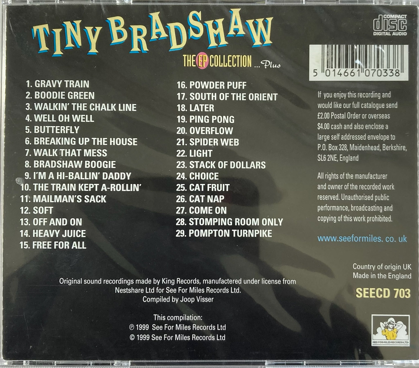 CD - Tiny Bradshaw - The EP Collection