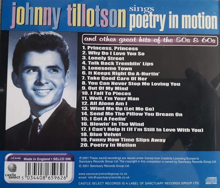 CD - Johnny Tillotson - Poetry In Motion
