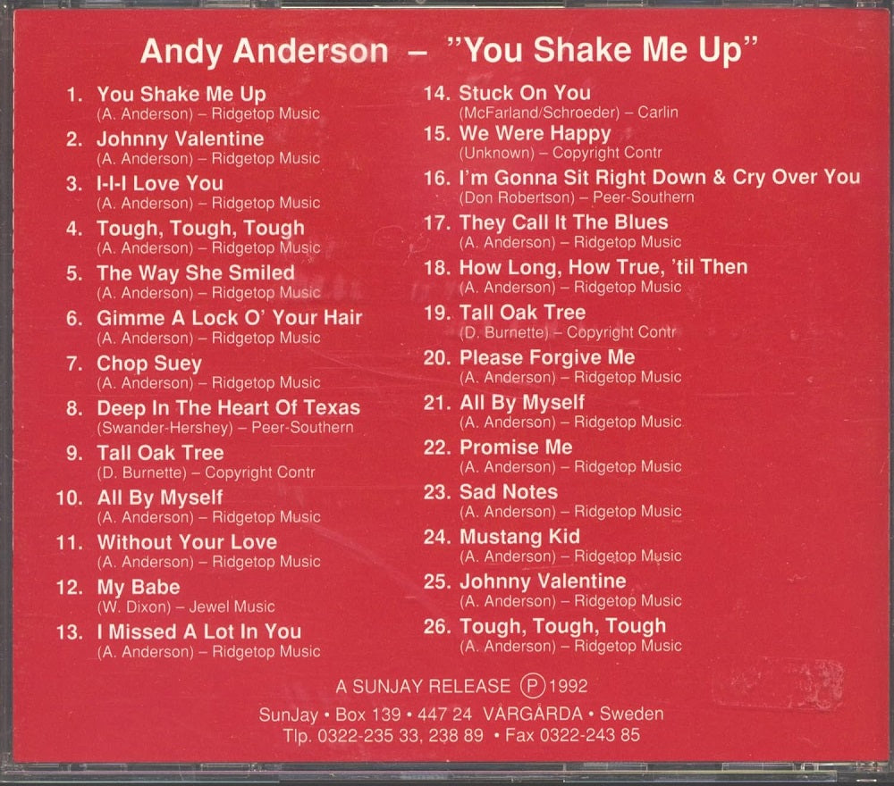 CD - Andy Anderson - You Shake Me Up