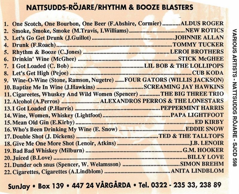 CD - VA - Nattsudds Rojare- Rhythm & Booze Blasters