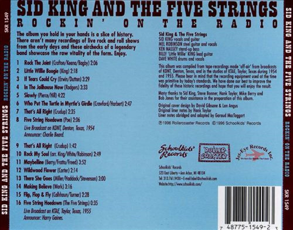 CD - Sid King & The Five Strings - Rockin On The Radio