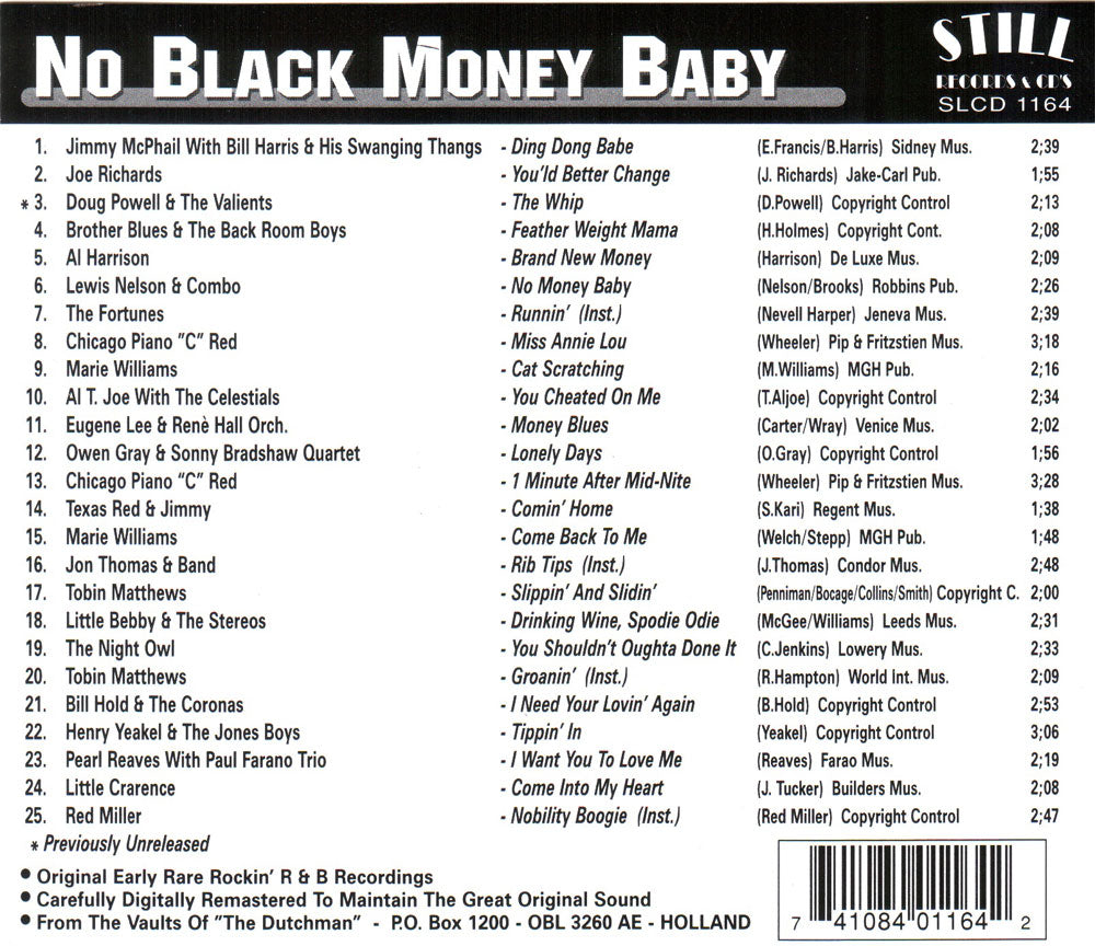 CD - VA - No Black Money Baby