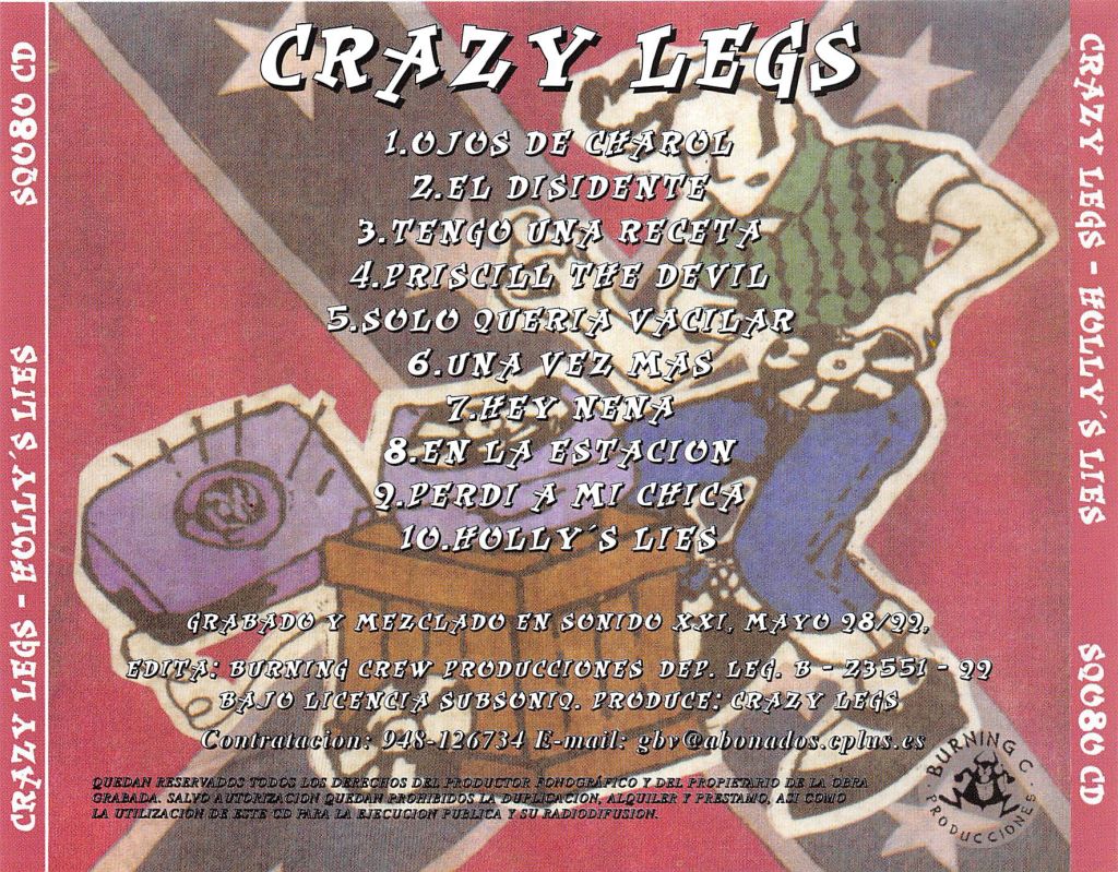 CD - Crazy Legs - Hollies Lies