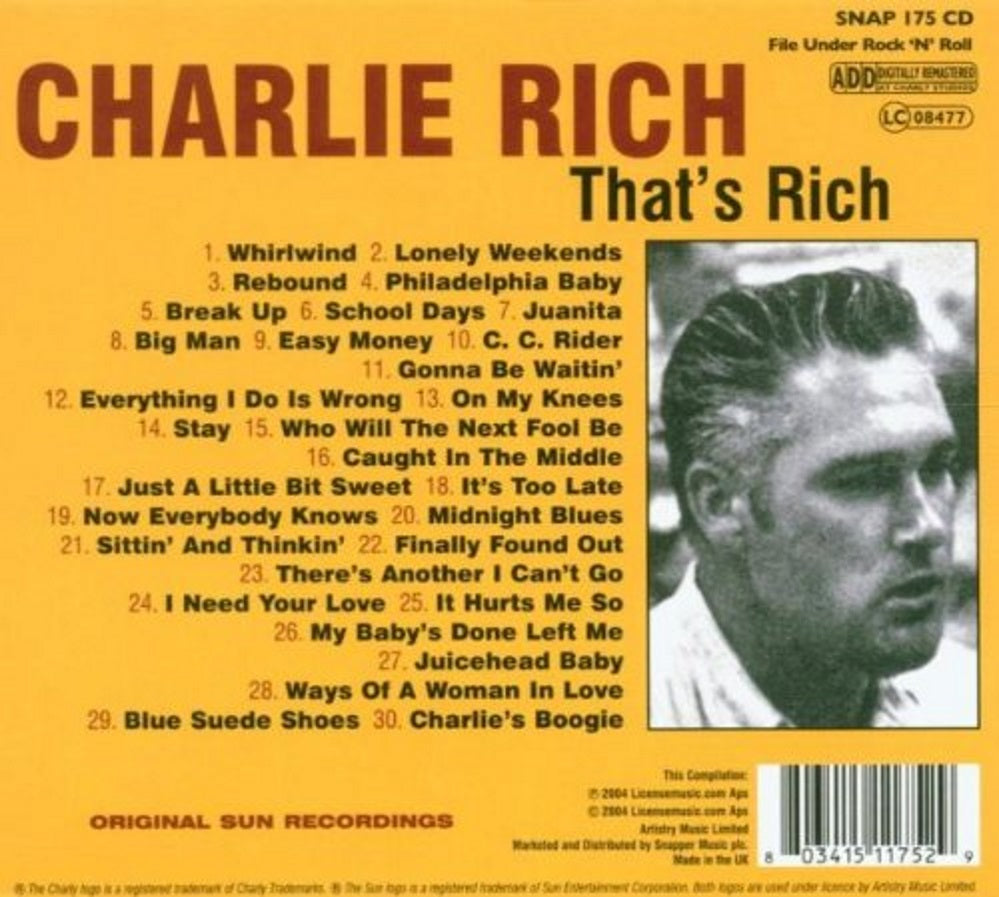 CD - Charlie Rich - It's Rich