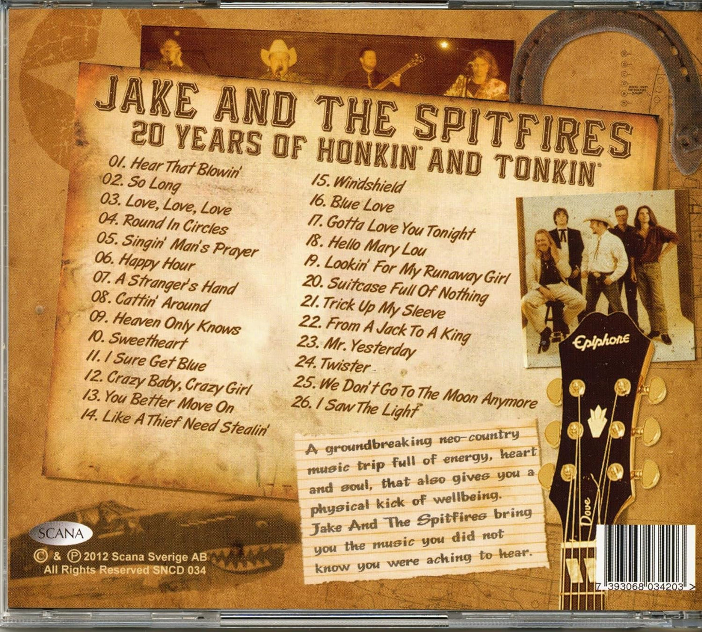 CD - Jake And The Spitfires - 20 Years Of Honkin' And Tonkin'