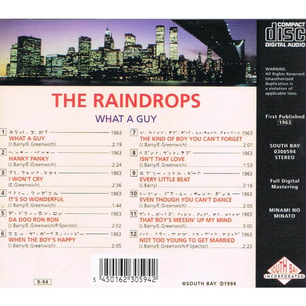 CD - Raindrops - What A Guy