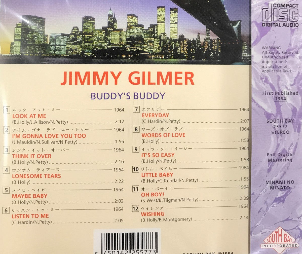 CD - Jimmy Gilmer - Buddy's Buddy - Buddy Holly Songs