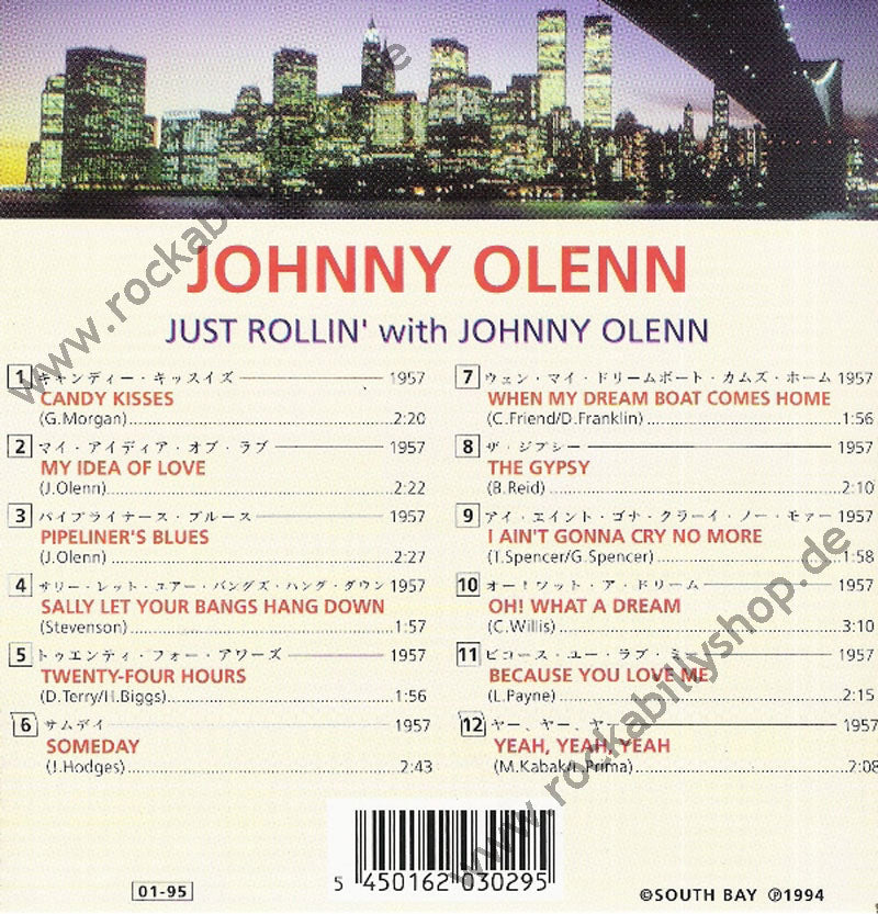 CD - Johnny Olenn - Just Rollin' With Johnny Olenn