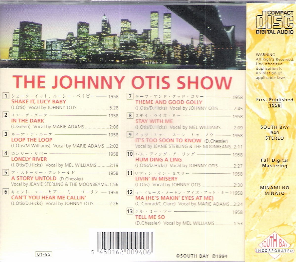 CD - Johnny Otis - The Johnny Otis Show