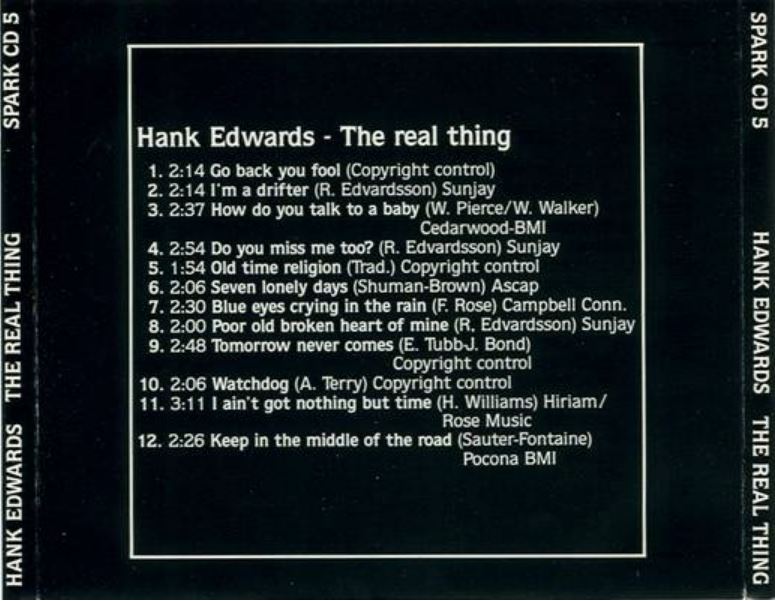 CD - Hank Edwards - The Real Thing