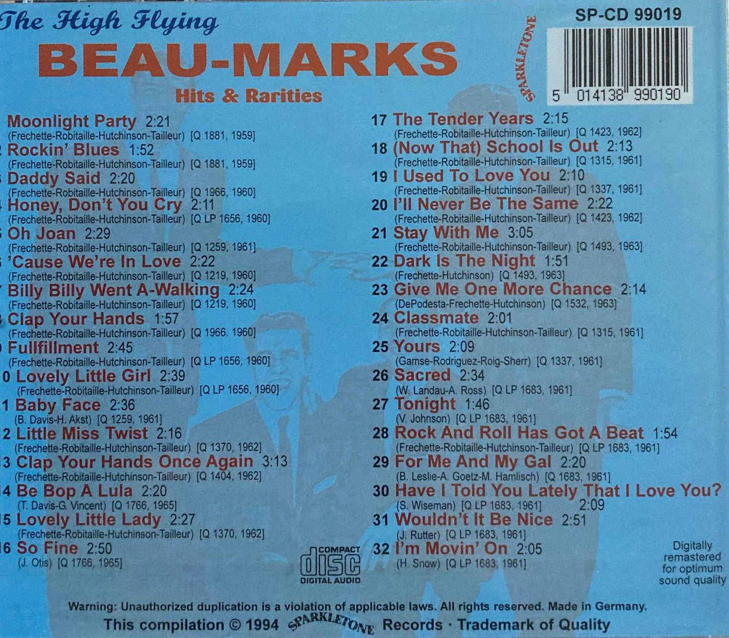 CD - Beau-Marks - The High Flying Hits & Rarities