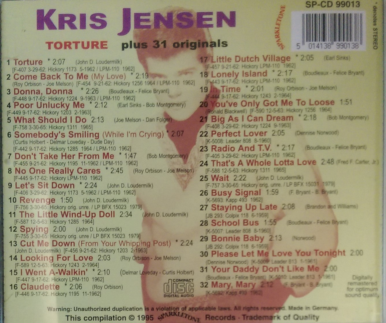 CD - Kris Jensen - Torture