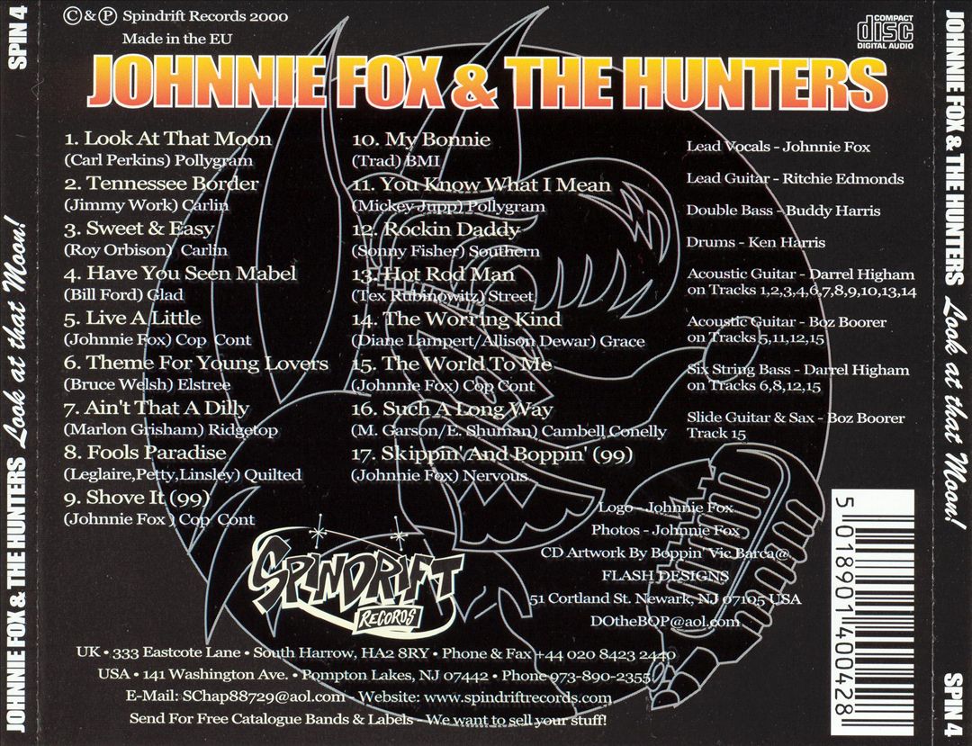 CD - Johnnie Fox & Hunters - Look At That Moon