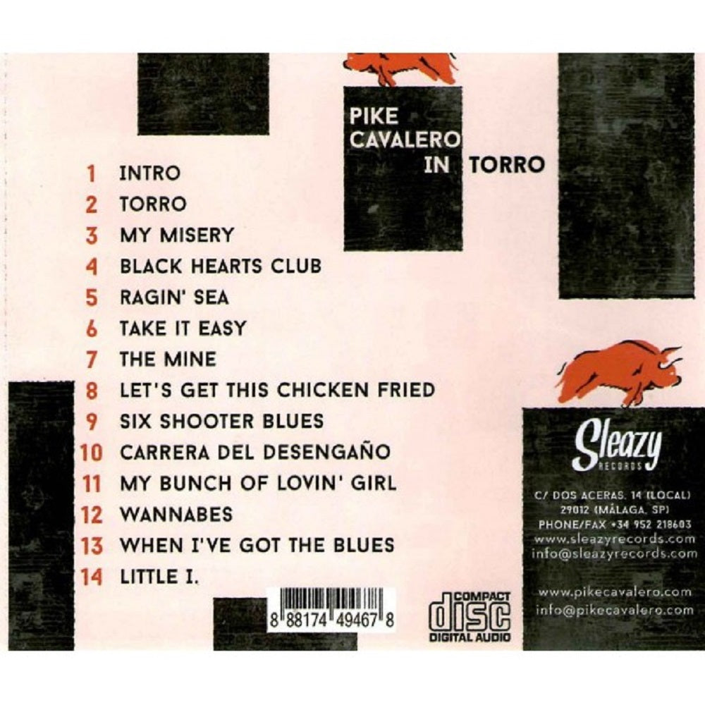 CD - Pike Cavalero & The Gentle Bandoleros - Torro