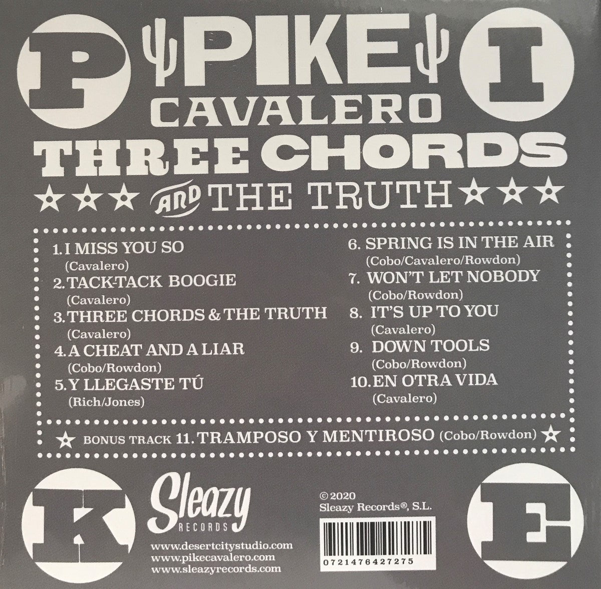 CD - Pike Cavalero - Three Chords & The Truth