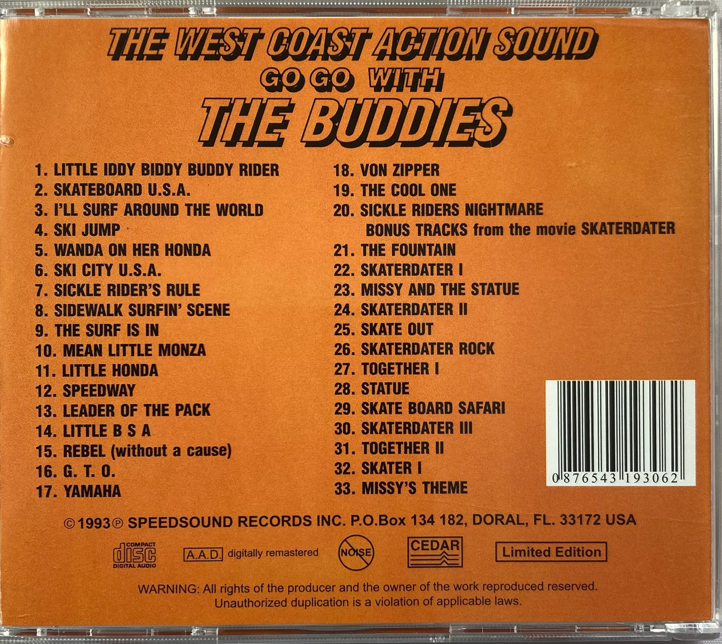 CD - Buddies - The West Coast Action Sound Go Go With The Buddies