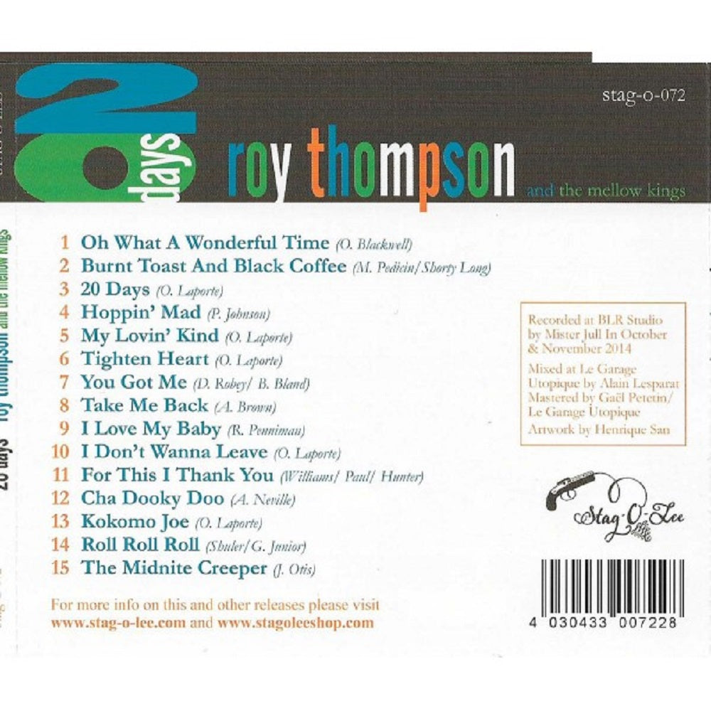 CD - Roy Thompson & the Mellow Kings - 20 Days