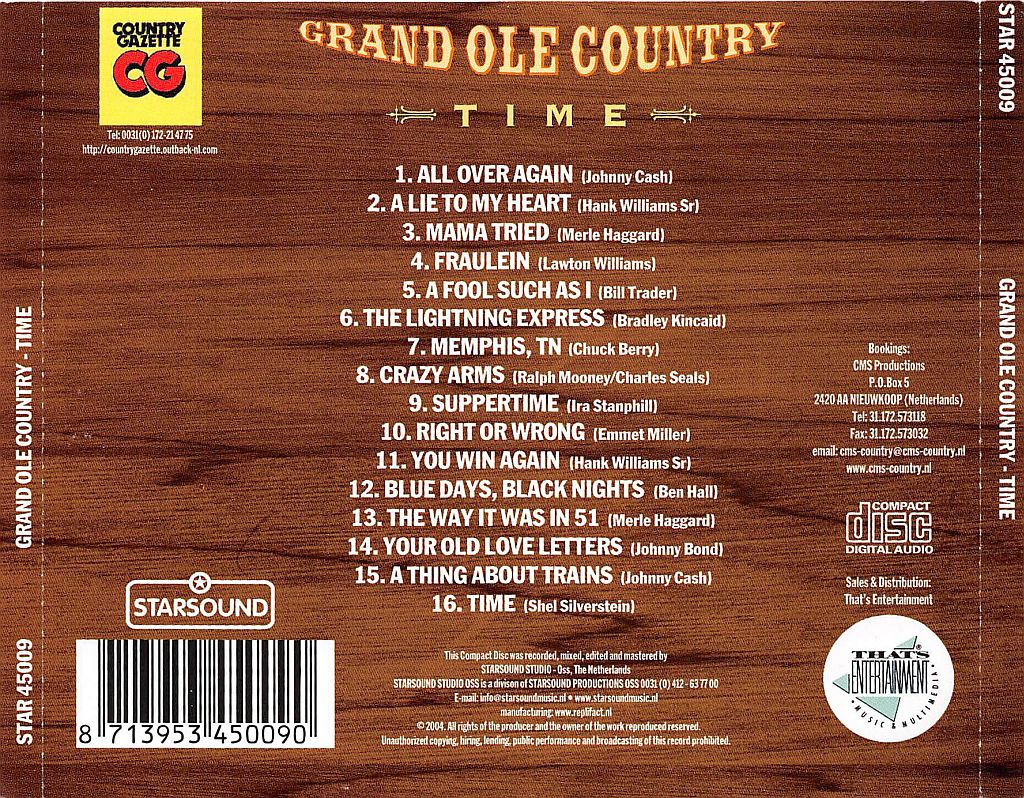 CD - VA - Grand Ole Country - Time