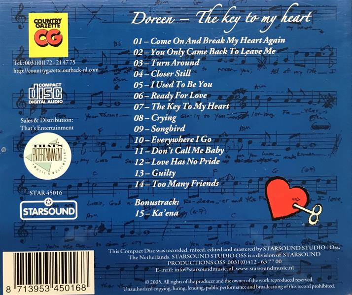CD - Doreen - The Key To My Heart