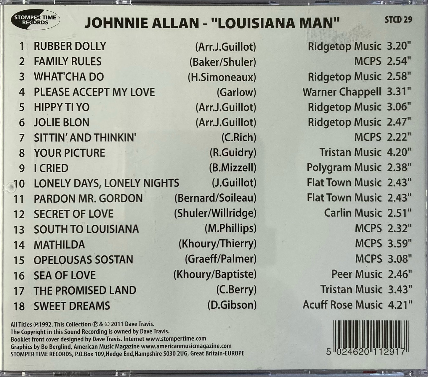 CD - Johnnie Allan - Louisiana Man