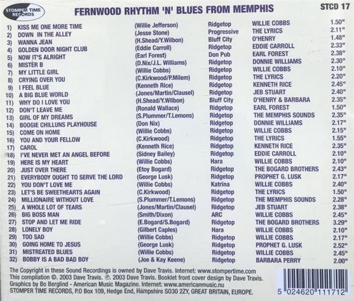 CD - VA - Fernwood Rhyhtm And Blues From Memphis