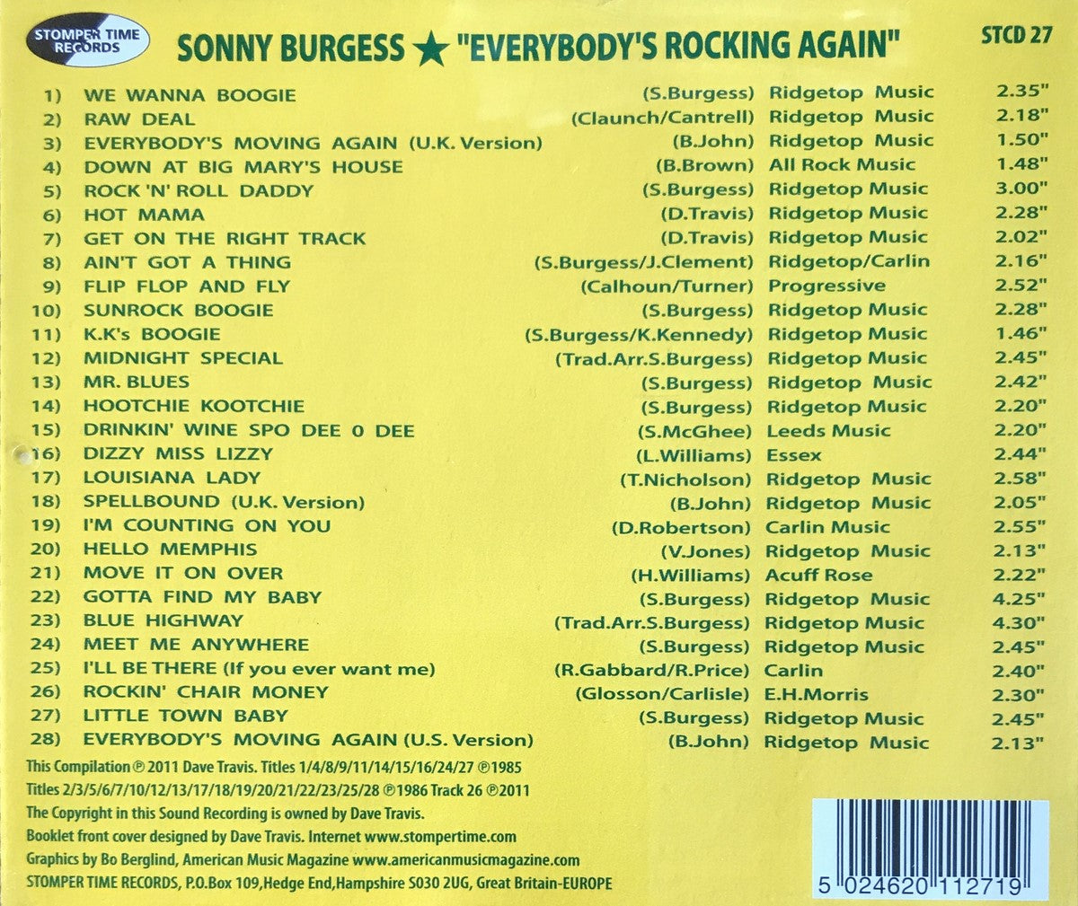 CD - Sonny Burgess - Everybody's Rockin' Again