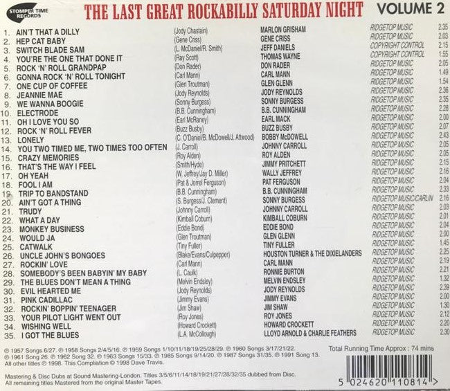 CD - VA - The Last Great Rockabilly Saturday Night Vol. 2