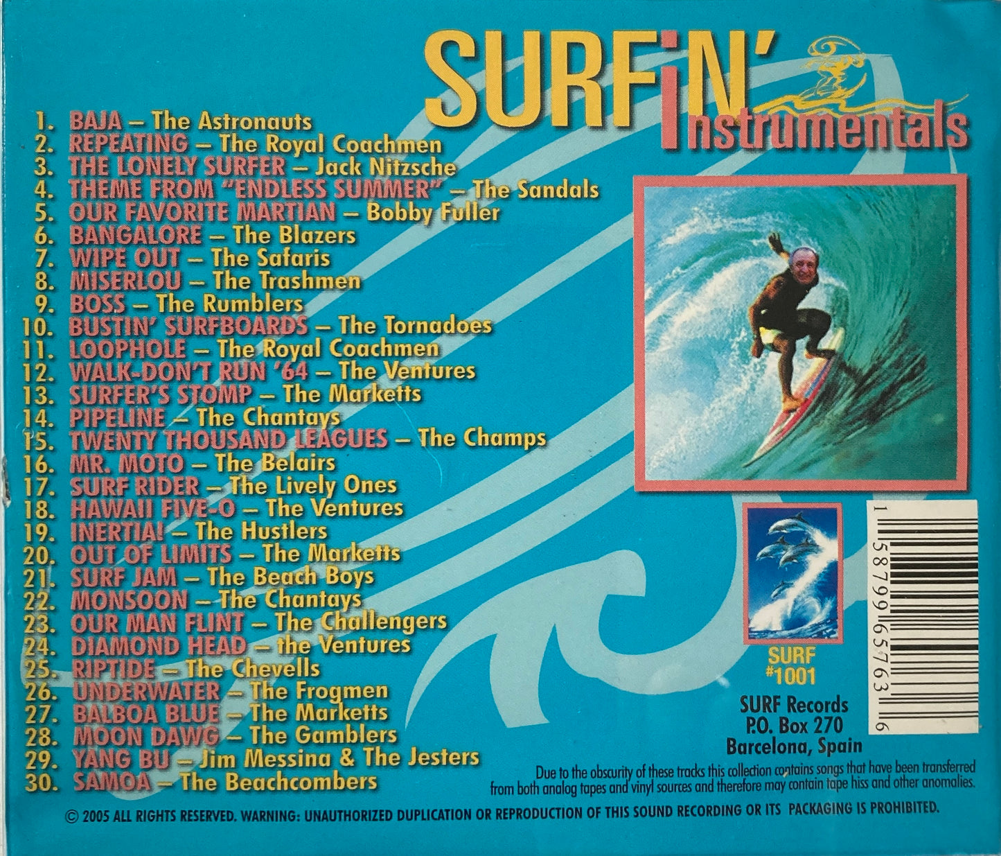 CD - VA - Surfin' Instrumentals Wet & Wild 30 Tracks