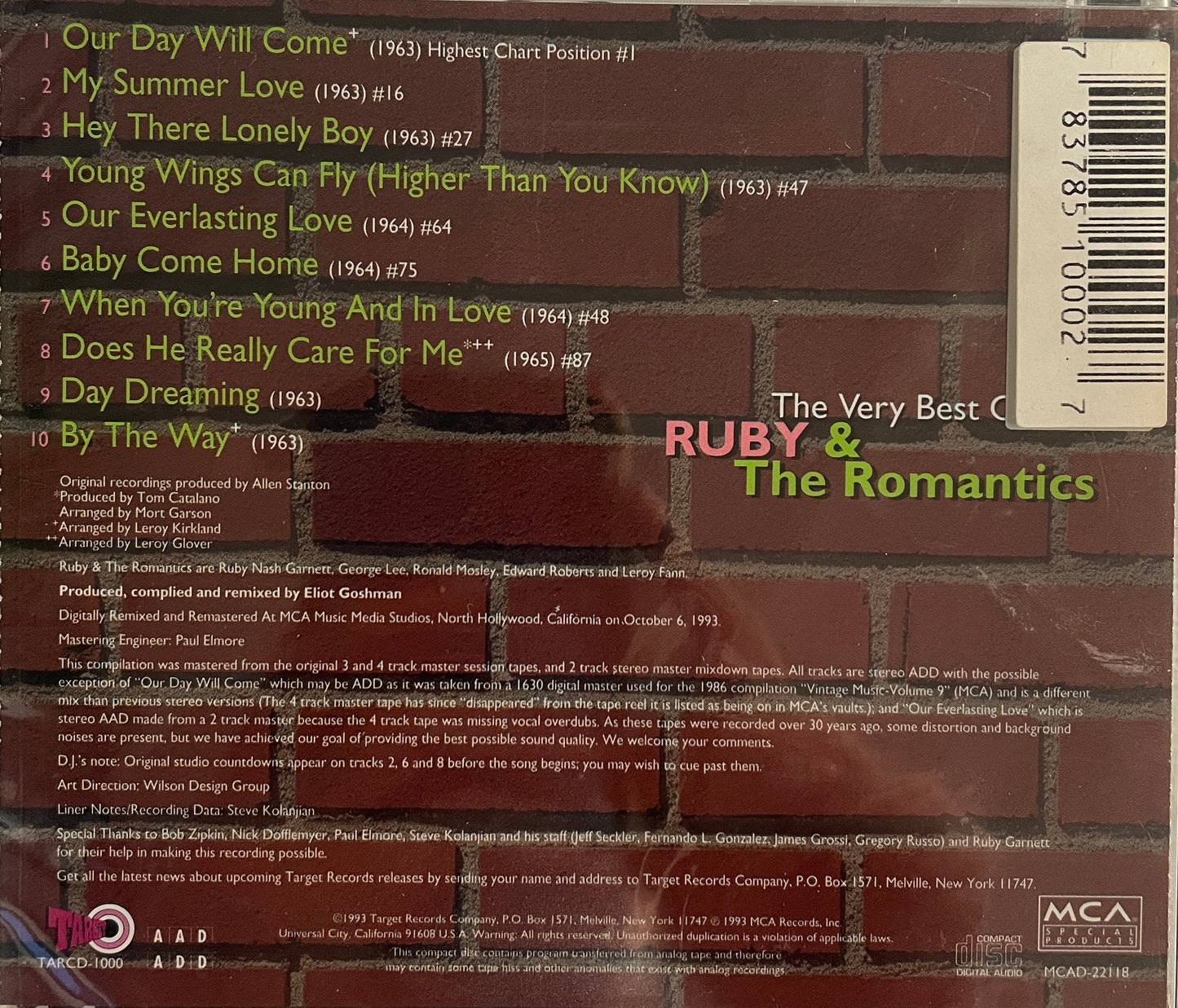 CD - Ruby & The Romantics - The Very Best Of