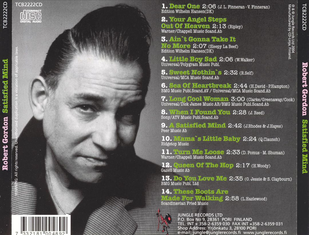 CD - Robert Gordon - Satisfied Mind