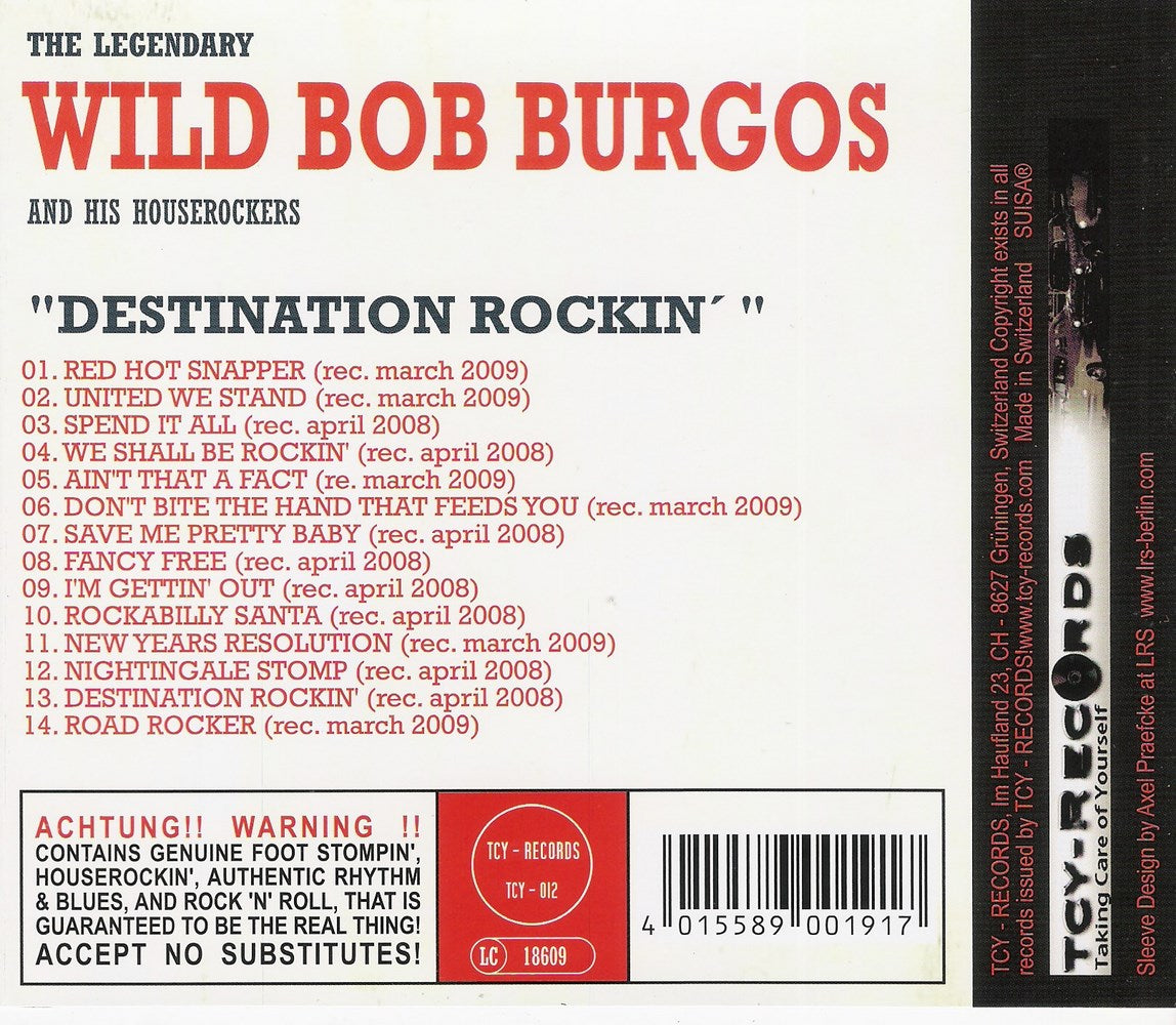 CD - Wild Bob Burgos - Destination Rockin'