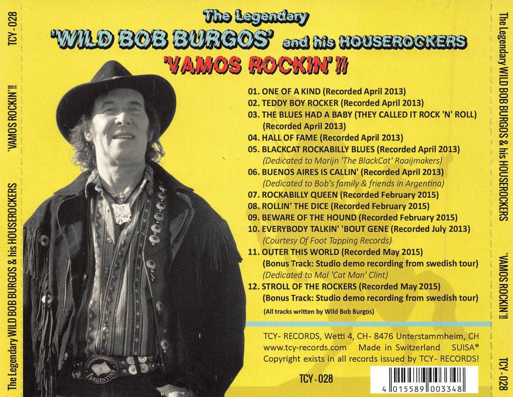 CD - Wild Bob Burgos and his Houserockers - Vamos Rockin' - Wild Bob Rides Again!