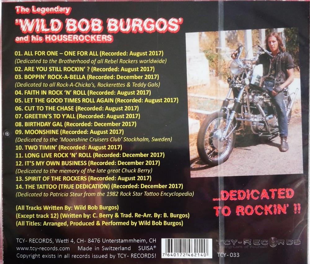 CD - Wild Bob Burgos and his Houserockers - Yeah! Dedicated To Rockin!