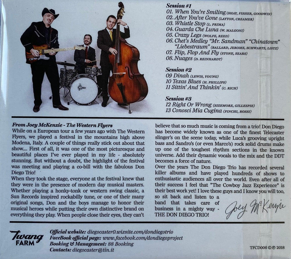 CD - Don Diego Trio - The Cowboy Jazz Experience