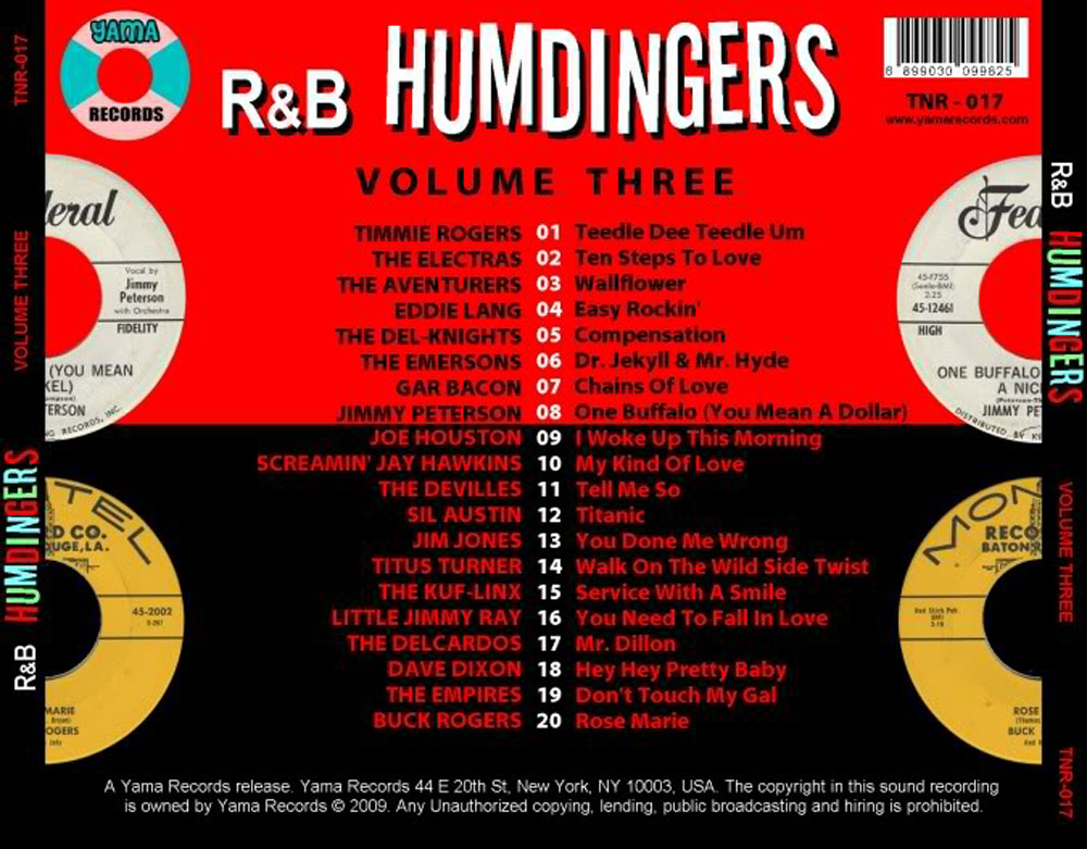 CD - VA - R&B Humdingers Vol. 3