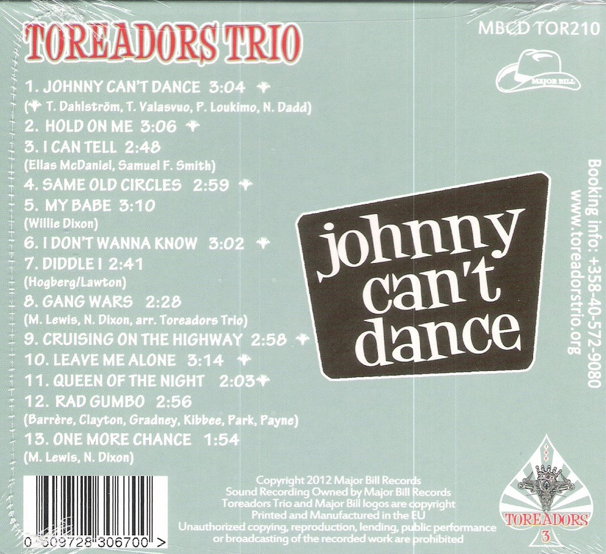 CD - Toreadors Trio - Johnny Can't Dance