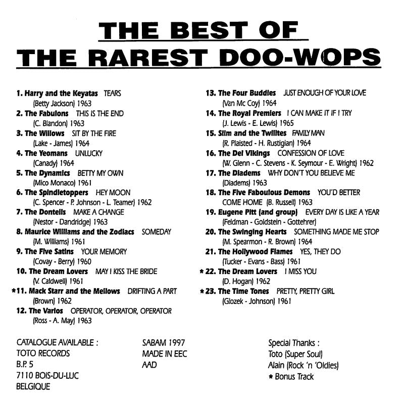 CD - VA - The Best Of The Rarest Doo-Wops Vol. 1