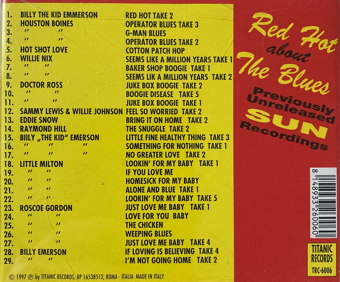 CD - VA - Red Hot About the Blues