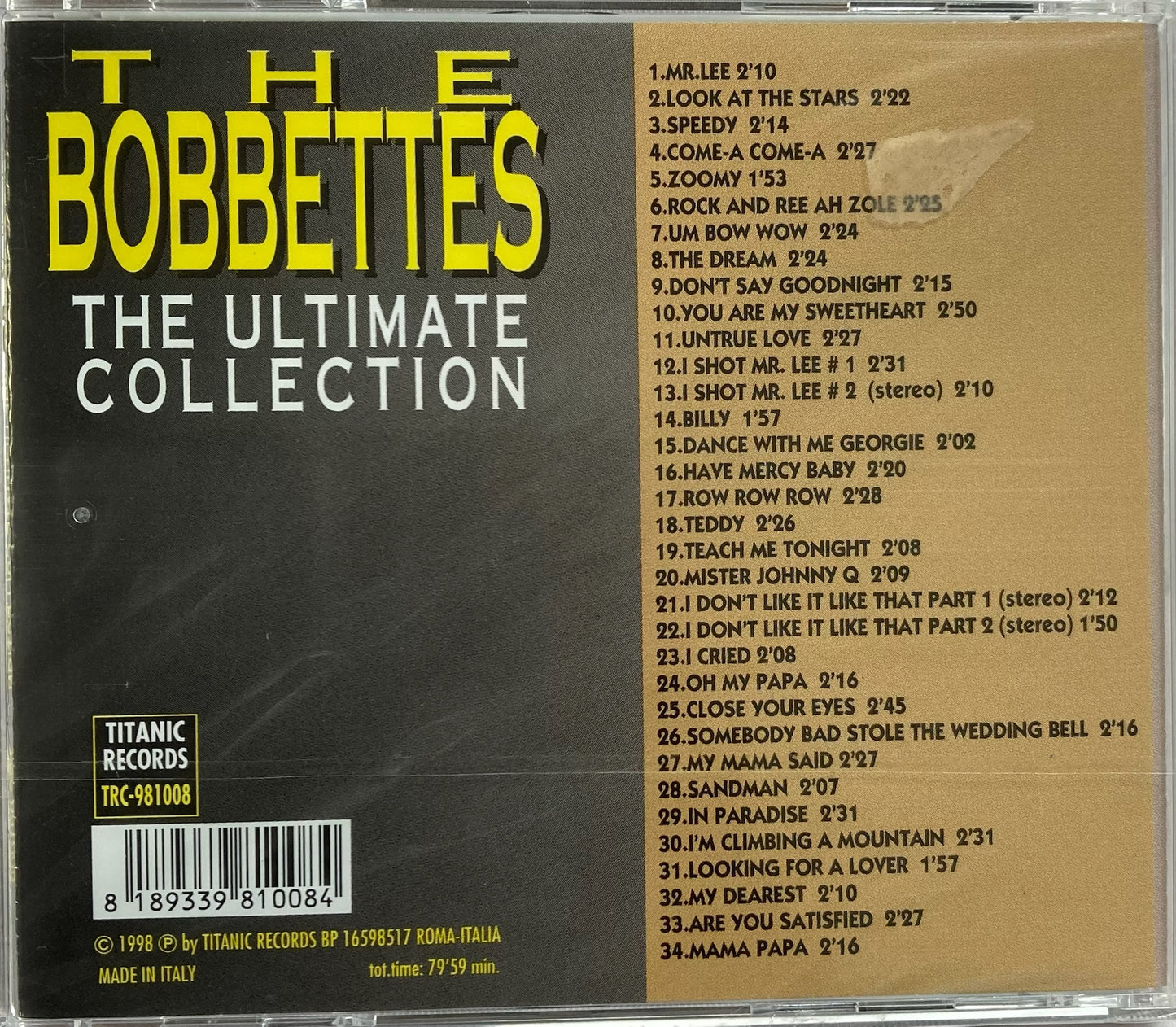 CD - Bobbettes - The Ultimate Collection