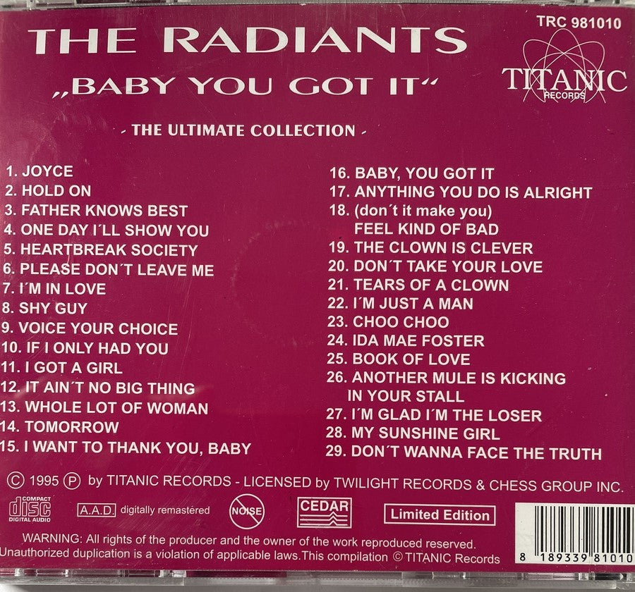 CD - Radiants - Baby You Got It