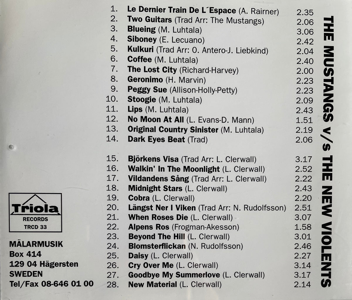 CD - The Mustangs vs The New Violents - The Mustangs v/s The New