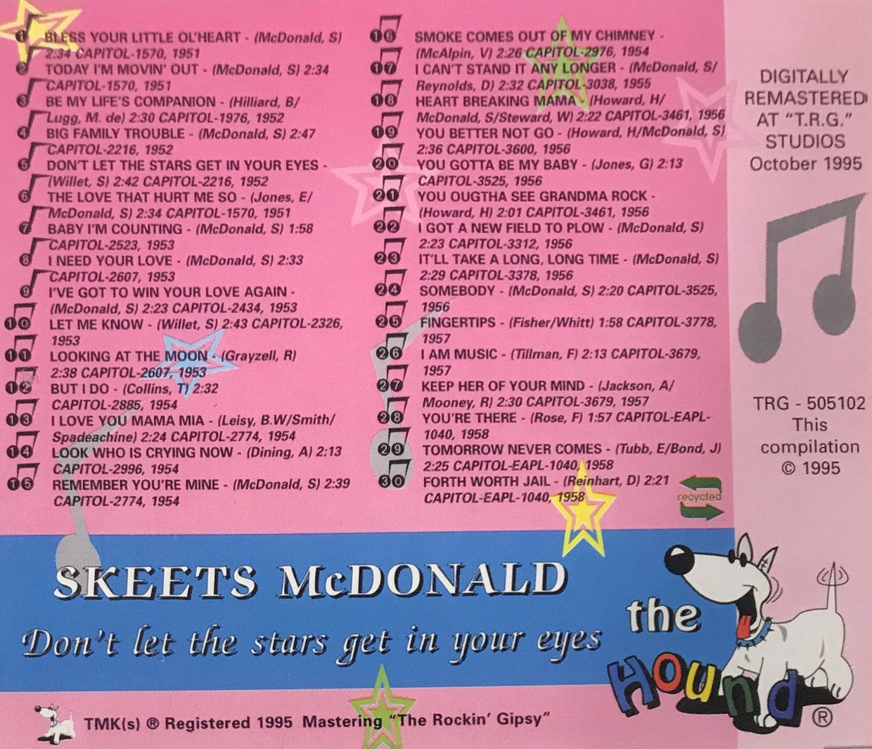 CD - Skeets Mc Donald - Don't Let The Stars Get In Your Eyes