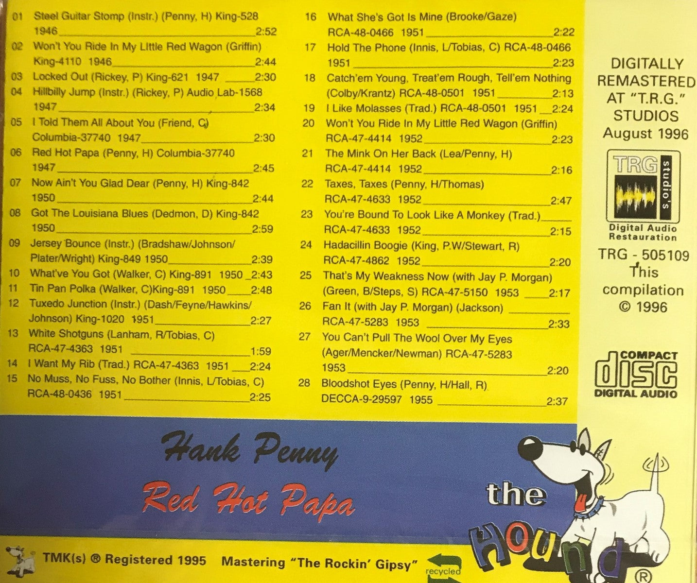 CD - Hank Penny - Red Hot Papa