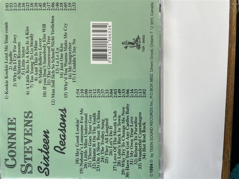 CD - Connie Stevens - Sixteen Reasons