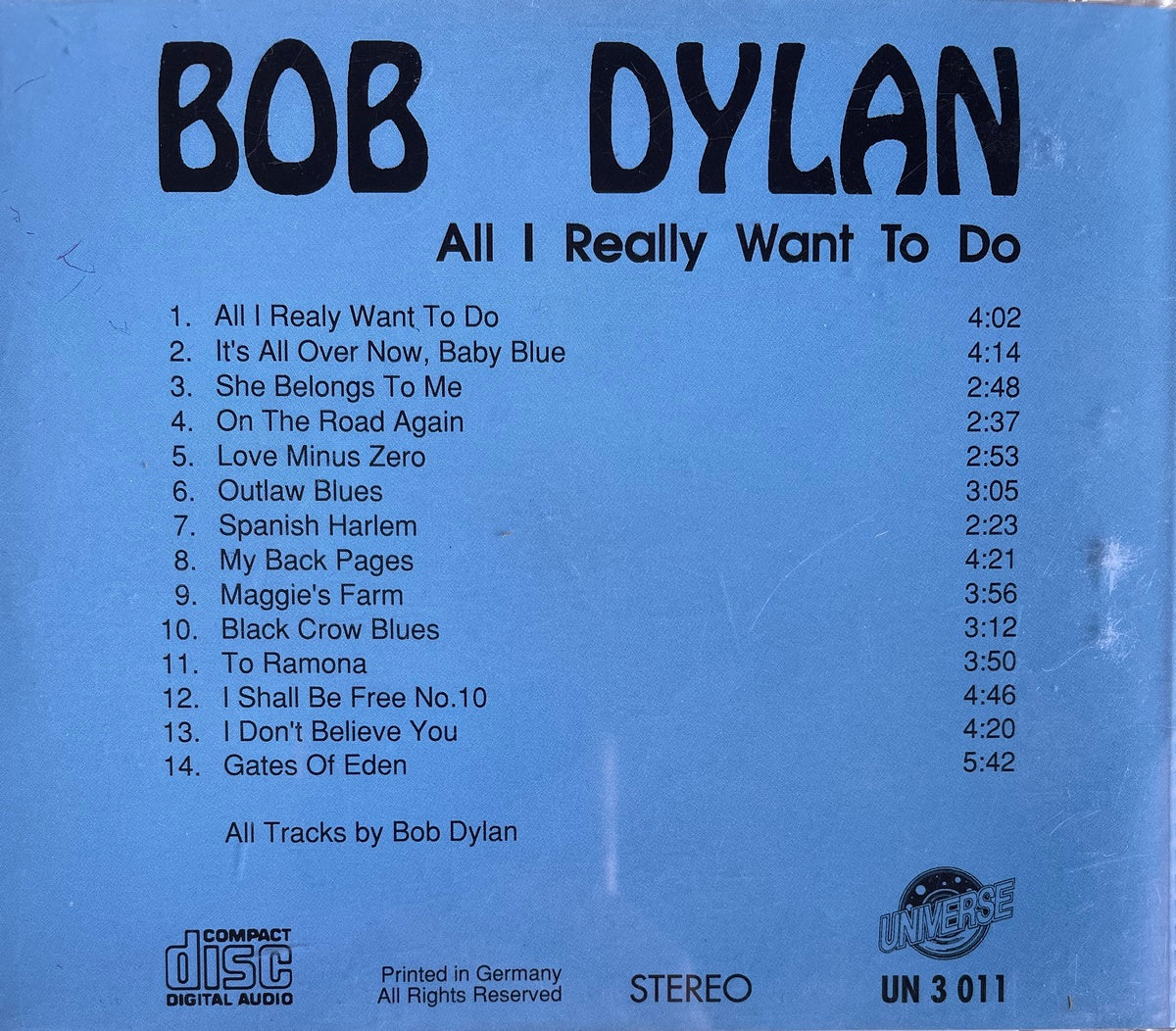 CD - Bob Dylan - All I Really Want To Do