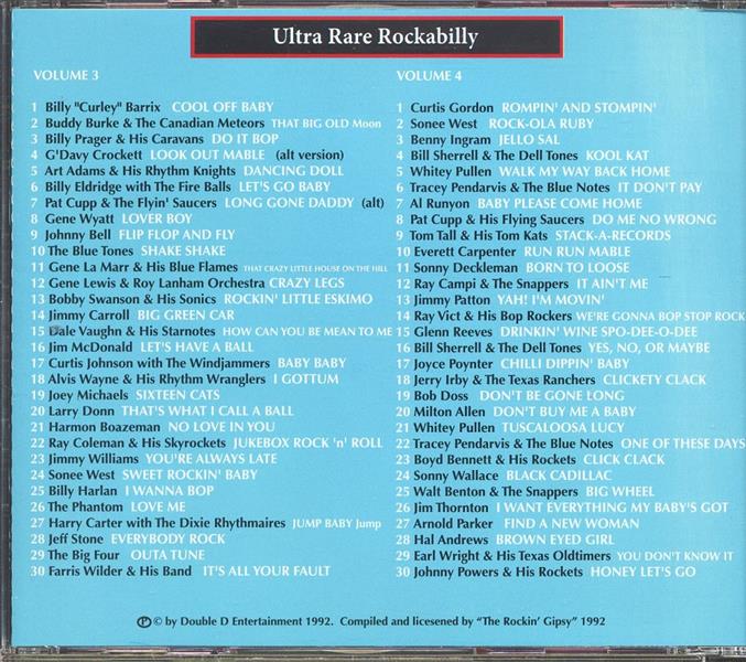 CD-2 - VA - Ultra Rare Rockabilly Vol. 3+4